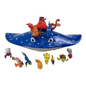 Disney Finding Nemo Dory Mr. Ray 3 in 1 Playset Kids Toys 11 Figures Crush Hank